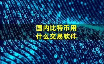 国内比特币用什么交易软件