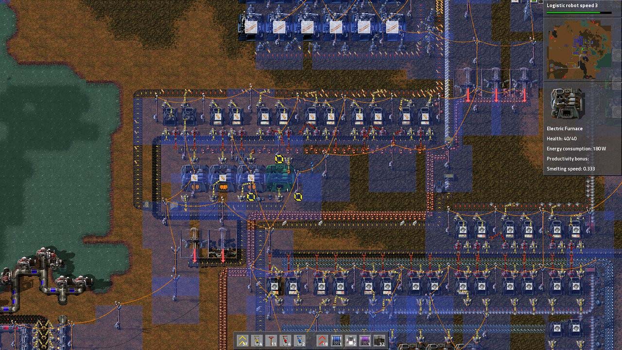 异星工厂（Factorio）v0.16超大背包与建筑间隔空间技术MOD下载