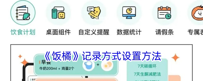 《饭橘》记录方式设置方法