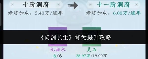 《问剑长生》修为提升攻略