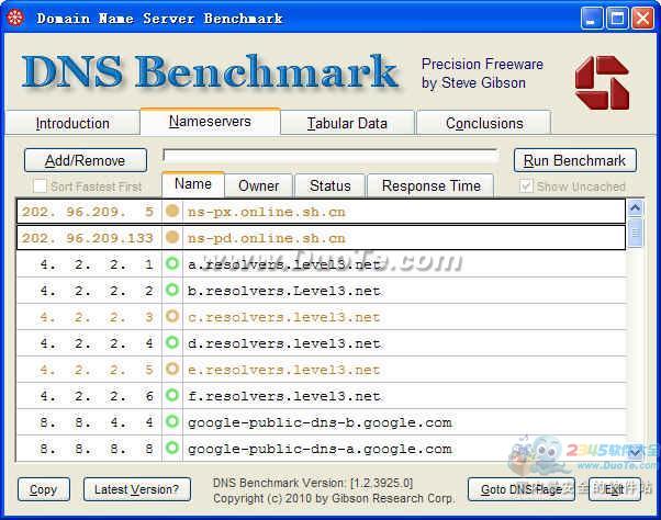 DNS测速工具(DNS Benchmark)下载