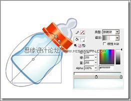 Flash绘图功能制作奶瓶标志