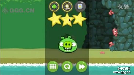 《捣蛋猪BadPiggies》十九关三星攻略