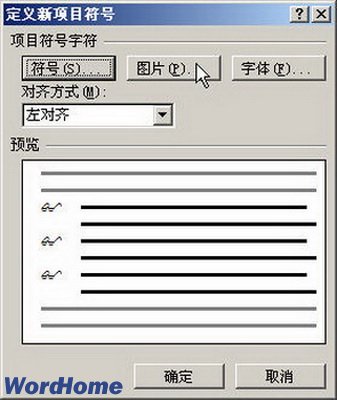 Word2007中如何定义项目符号