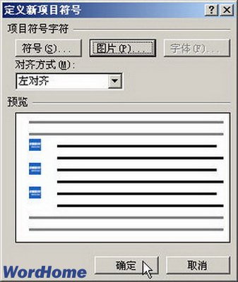 Word2007中如何定义项目符号