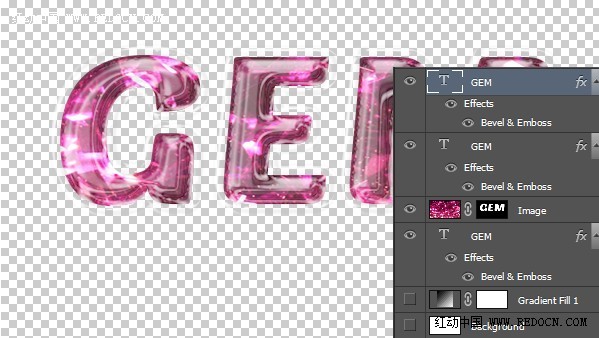 photoshop文字特效教程-通透紫色宝石字