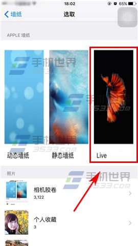 苹果iPhone6sPlus如何设置Live动态壁纸