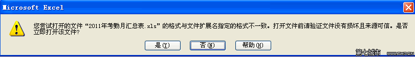 xls格式与文件扩展名指定的格式不一致怎么办？