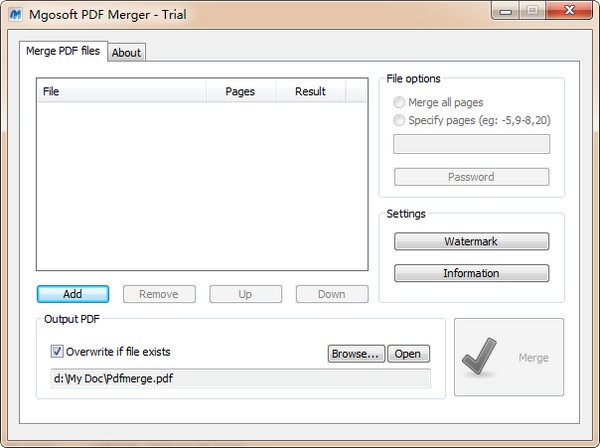 Mgosoft PDF Merger(PDF合并工具)下载