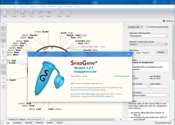 GSL Biotech SnapGene(分子生物学软件)下载