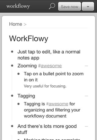 workflowy中文版软件截图2