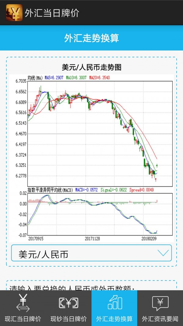 外汇当日牌价软件截图2