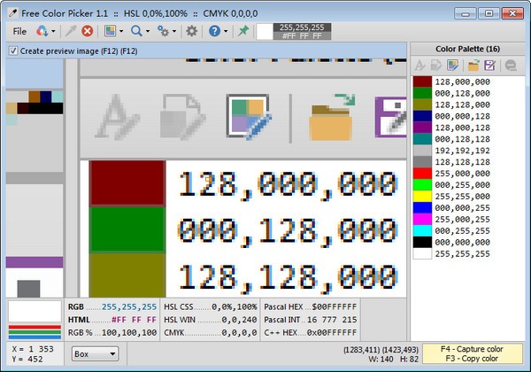 Free Color Picker(屏幕取色软件)下载