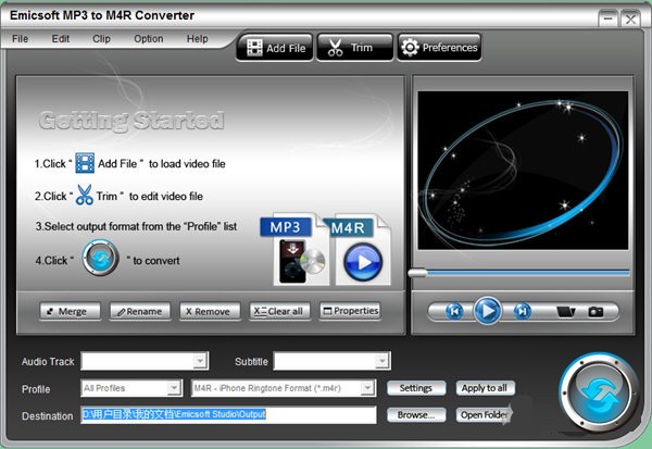 Emicsoft MP3 to M4R Converter(MP3转M4R转换器)下载