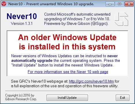 never10(禁止升级win10工具)下载