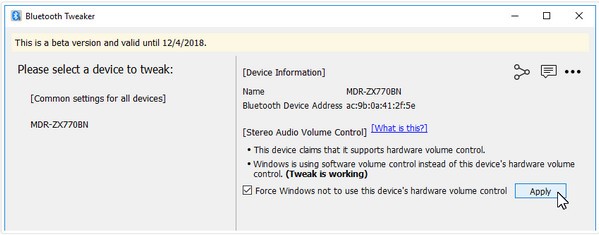 Bluetooth Tweaker(蓝牙调节器)下载