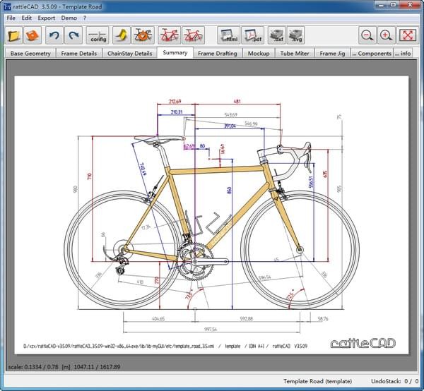 rattleCAD(自行车图纸设计软件)下载