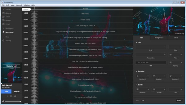 Superstring(歌词视频制作软件)下载