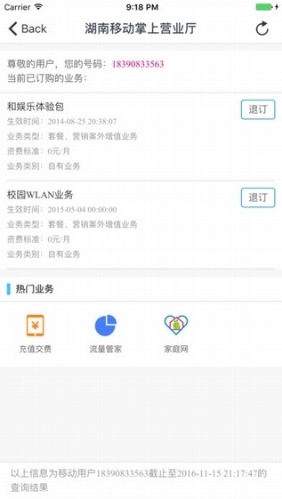 湖南移动网上营业厅软件截图0