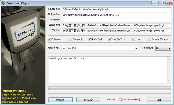 MakeInstantPlayer(集成MPlayer)下载