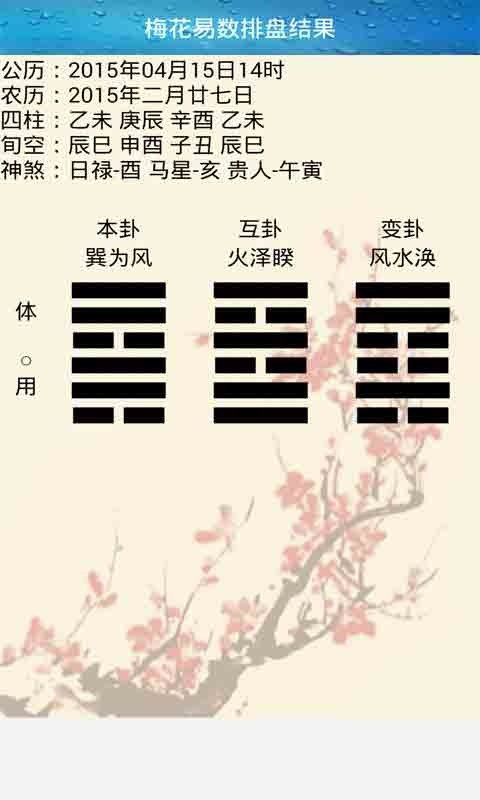 梅花易数排盘系统