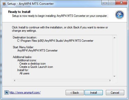 AnyMP4 MTS Converter(MTS格式转换器)下载