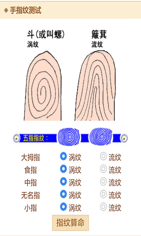 姓名指纹财运算命解析软件截图3