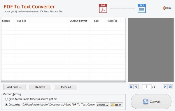 Adept PDF to Text Converter(PDF转文本工具)下载