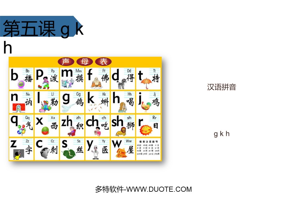 《gkh》汉语拼音PPT下载