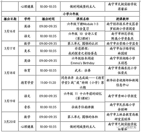 广西视听空中课堂