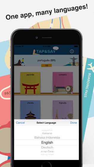 Tap & Say  (外语旅行手册)软件截图0