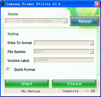 三星移动硬盘格式化工具(Samsung Format Utility)下载