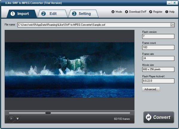 iLike SWF to MPEG Converter(SWF转MPEG工具)下载