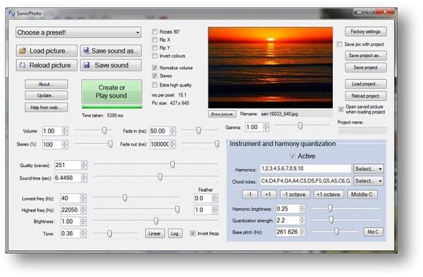 SonicPhoto(图片转声音工具)下载