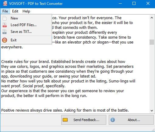 Vovsoft PDF to Text Converter(PDF格式转换工具)下载