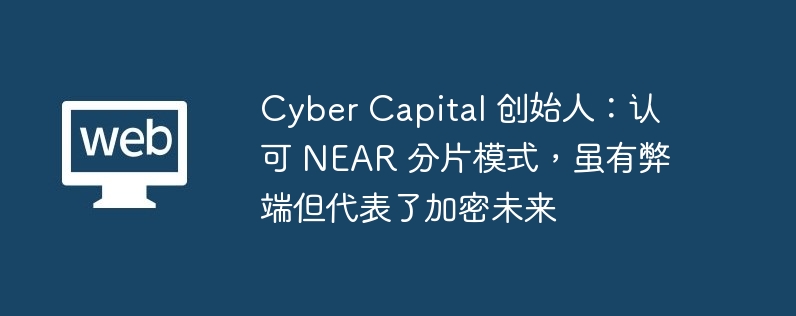 cyber capital 创始人：认可 near 分片模式，虽有弊端但代表了加密未来