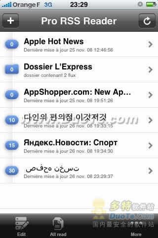 Pro RSS Reader RSS阅读工具下载