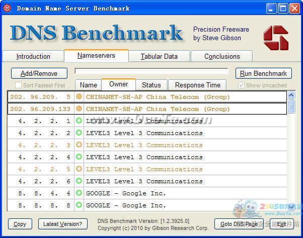 DNS测速工具(DNS Benchmark)下载