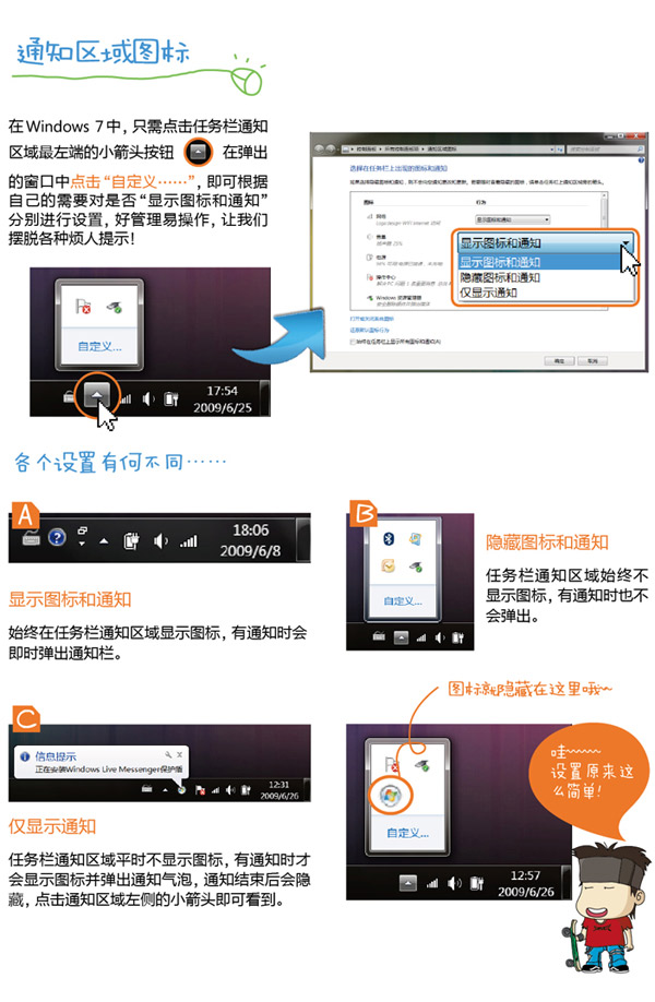 Windows 7漫画专辑：通知区域图标 