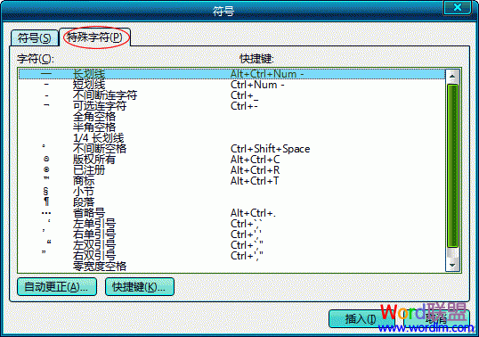 Word2003如何插入特殊符号