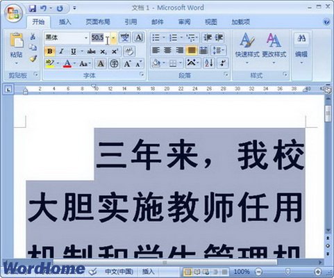 Word2007设置字体大小的四种方式