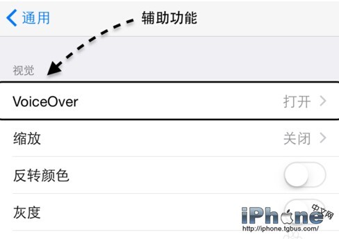 iPhone6 Voiceover如何关闭？