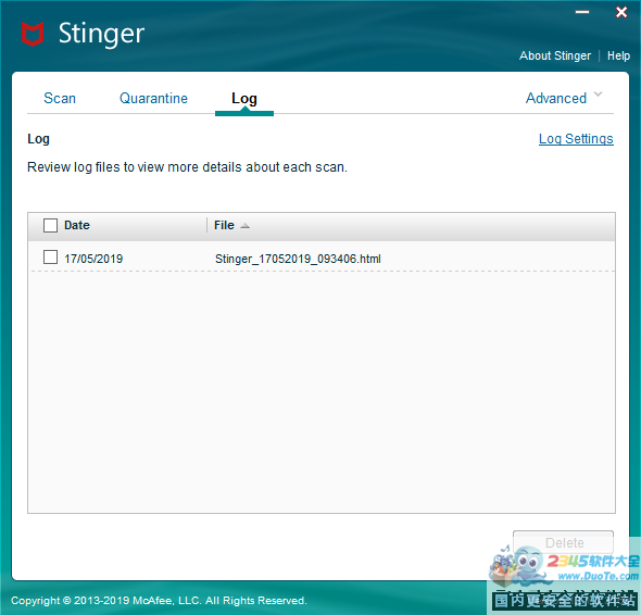 McAfee AVERT Stinger (迈克菲免费清毒工具)32位下载