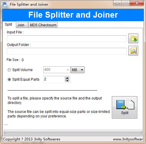 File Splitter and Joiner(文件分割合并工具)下载