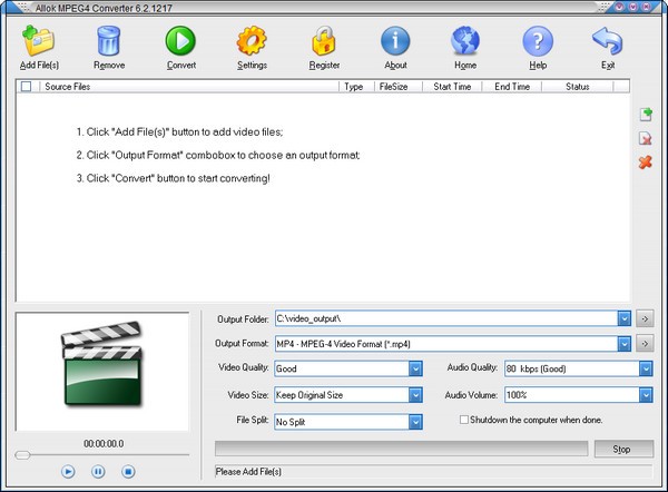 Allok MPEG4 Converter(视频转换工具)下载