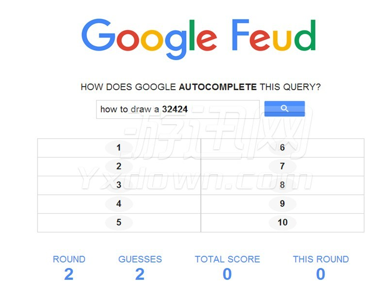 GOOGLE FEUD 英文版截图