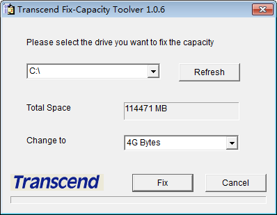 创见SD卡修复工具(Transcend fix-Capacity Tool)下载