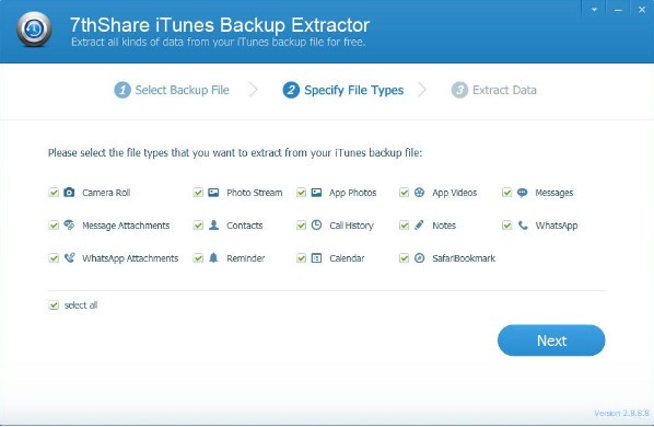 7thShare iTunes Backup Extractor下载