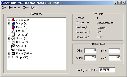 SWF资源提取工具(SWFRIP)下载