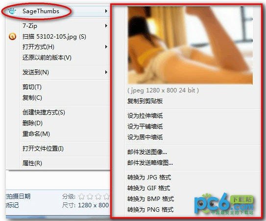 右键预览图片(SageThumbs)下载